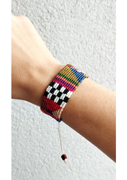 Geometrik Makrome Bileklik modelleri