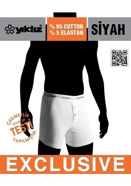 111 Siyah Likralı Uzun Boxer fiyatları