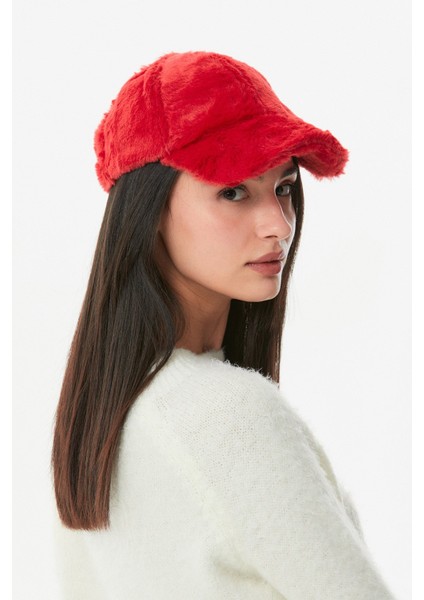 Kışlık Tüylü Kadın Peluş Kep Şapka