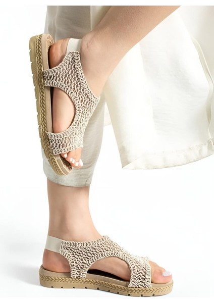 Kadın Dantelli Yazlık Sandalet Arkası Lastikli fiyatları