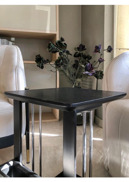 Kare Siyah Kılçıklı Sehpa – Dergilikli, Modern Tasarım fırsatları