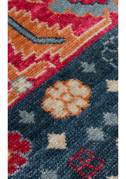 Zara ZR 17 Mavi Multy Özel Tezgah Kolay Temizlenebilir Hav Bırakmayan Otantik Modern Uşak Halısı fırsatları