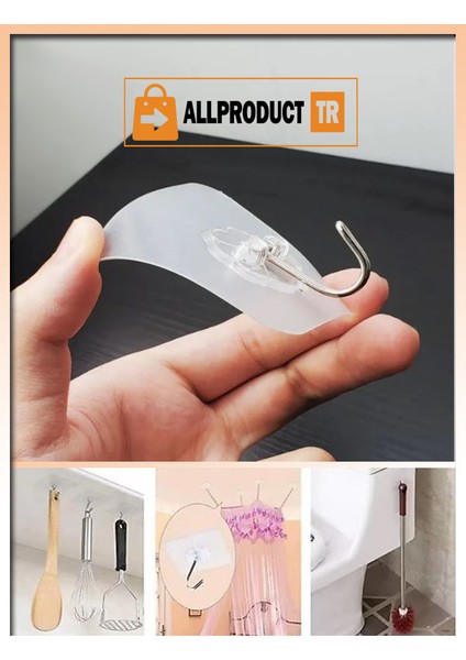 2'li Güçlü Şeffaf Duvar Askısı – Yapışkanlı Vantuz Kanca Iz Bırakmaz, Suya Dayanıklı Askılık – Mutfak, Banyo, Ofis Kullanımı Için indirimleri