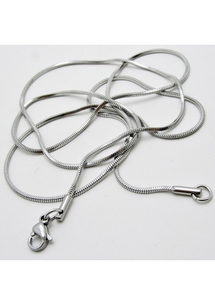 Küp Model ince Snake Yılan Kolye Erkek Çelik Zincir eck03k