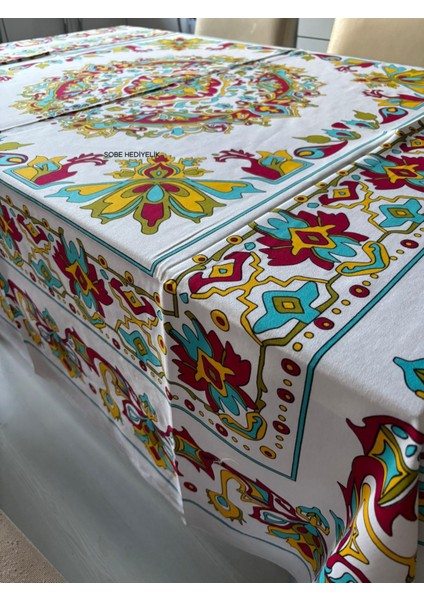Kolay Temizlenebilir Çiçek Desenli Pamuklu Masa Örtüsü 170X170 cm – Çeyizlik, Sofra ve Dekoratif modelleri