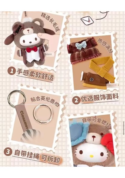 Kuromi Hello Kitty Cinnamoroll Popmart Süpriz Paket 17CM Peluş Oyuncak Çanta Carm Süs Anahtarlık 1ADET fırsatları