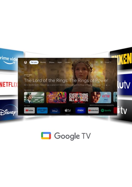 65" 164 Ekran + Govee Tv Arkası LED Şerit Hediyeli 4K Ultra Hd QLED Google Tv 65QG5C14 fırsatları