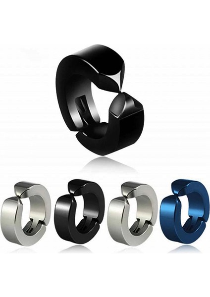 3 mm Sıkıştırmalı Unisex Erkek Çelik Küpe Deliksiz Kulaklara mse1