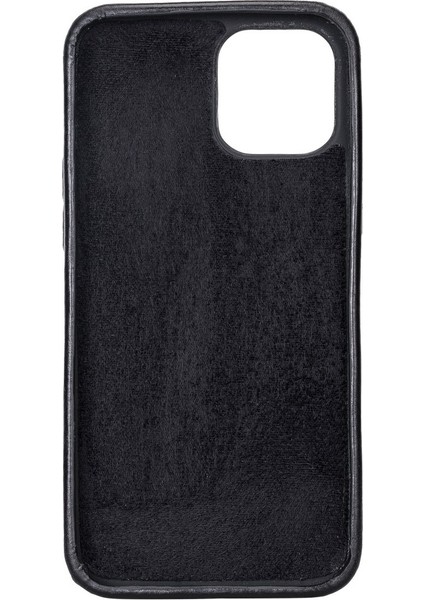 Apple iPhone 12 Pro Max Uyumlu Deri Arka Kapak Rock Rst1 Siyah modelleri