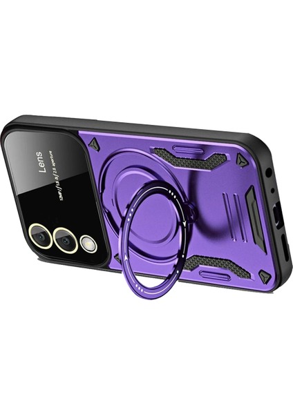 Samsung Galaxy S25 Edge Için Kılıf Kamera Lens Koruyuculu Magsafe Destekli 360 Dönen Halka Standlı Kapak fiyatları