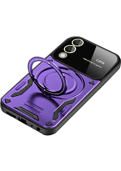 Samsung Galaxy S25 Edge Için Kılıf Kamera Lens Koruyuculu Magsafe Destekli 360 Dönen Halka Standlı Kapak modelleri