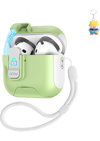 Apple Airpods Bluetooth Kulaklık Koruyucu Kılıfı Airpods 4. Nesil Hepsi Bir Arada Asılı Kulaklık Kutusu (Yurt Dışından)