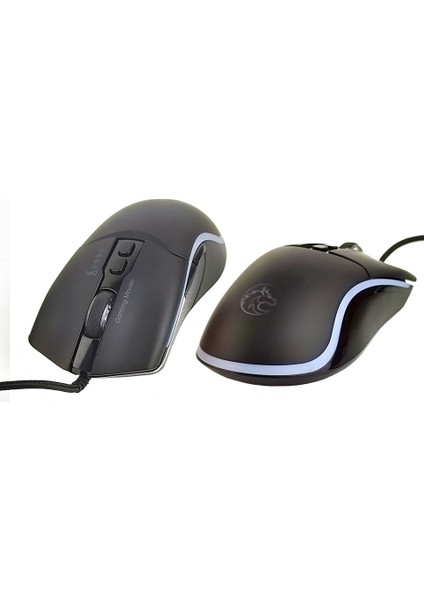 Oyuncu Mouse Kablolu Rgb LED Işıklı USB Optik Ergonomik Gaming 7 Tuş Fonksiyonlu Fare Q301 modelleri