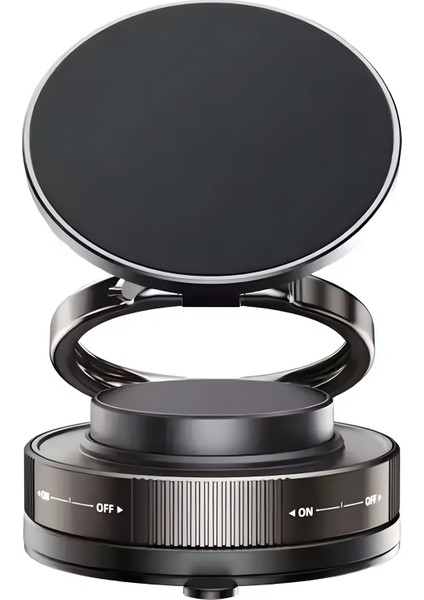 T28 360 Dönebilen Araç Içi Telefon Tutucu Vakumlu Magsafe Manyetik Mıknatıslı Destekli Masa Üstü Duvar Halka Telefon Standı