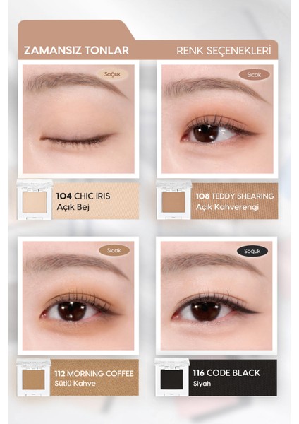 Yumuşak Dokulu, Dökülme Yapmayan Mat Tekli Göz Farı Modern Shadow Matte (114 Canyon Clay)