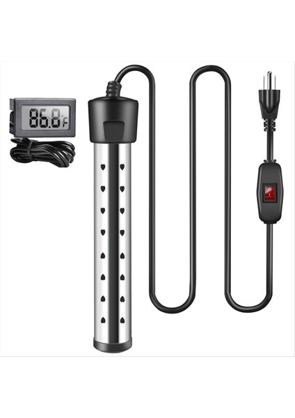 Daldırma Su Isıtıcısı, Anahtar Kontrollü 1500W Havuz Isıtıcısı, Akıllı Sıcaklık Kontrollü Küvet Isıtıcısı Abd Prizi (Yurt Dışından)