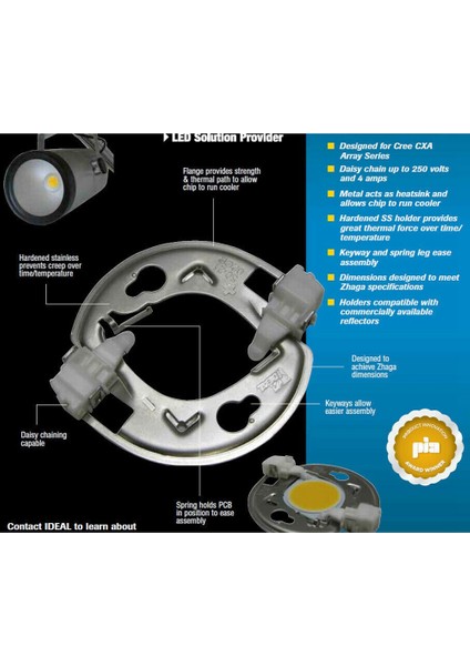 Santkuee CXA3590 CXB3590 50-2303CR Dizisi Için LED Cob Tutucu Metal Lehimsiz Tutucu (Yurt Dışından) modelleri