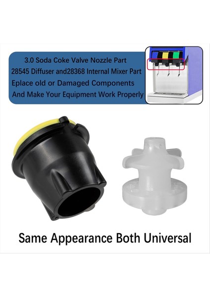 Lev 3.0 Soda Vana Memesi 28545 Difüzör 28368 Dahili Mikser Parçası, Kola Makinesi Için Iç Dış Vanaların Değiştirilmesi 2 Takım (Yurt Dışından) modelleri