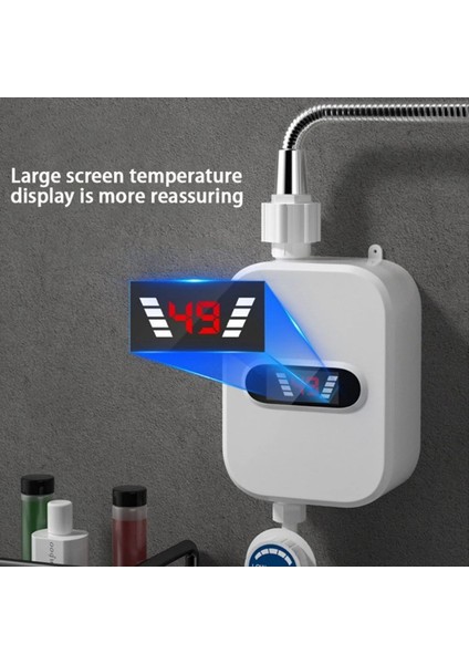 Elektrikli Duş Başlıkları Termostatik Duş Başlıkları Sıcaklık Ayarı Ayarlanabilir Su Geçirmez Anında Su Isıtma Ab Fişi (Yurt Dışından) fiyatları