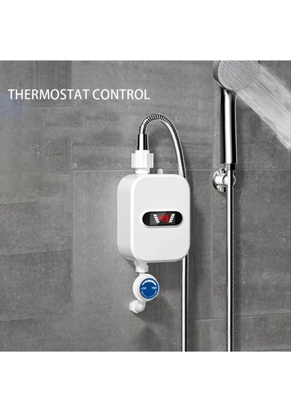 Elektrikli Duş Başlıkları Termostatik Duş Başlıkları Sıcaklık Ayarı Ayarlanabilir Su Geçirmez Anında Su Isıtma Ab Fişi (Yurt Dışından) fırsatları