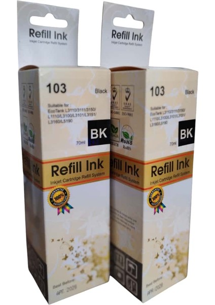 Epson Eco Tank 103-101 2'li SET Siyah L3110 / 3111 / 3150 / L1110 / L3100 / L3101 / L3151 / L3160 / L5190