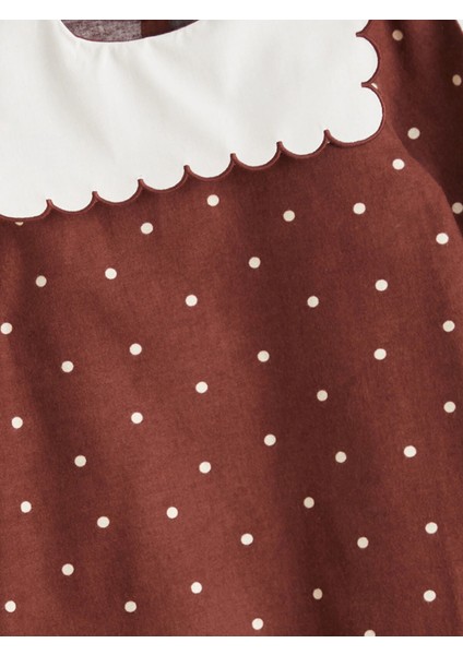 Lcw Kids Kırmızı Yaka Detaylı Puantiyeli Kız Çocuk Elbise fiyatları