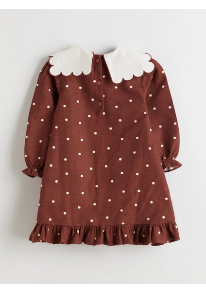 Lcw Kids Kırmızı Yaka Detaylı Puantiyeli Kız Çocuk Elbise modelleri