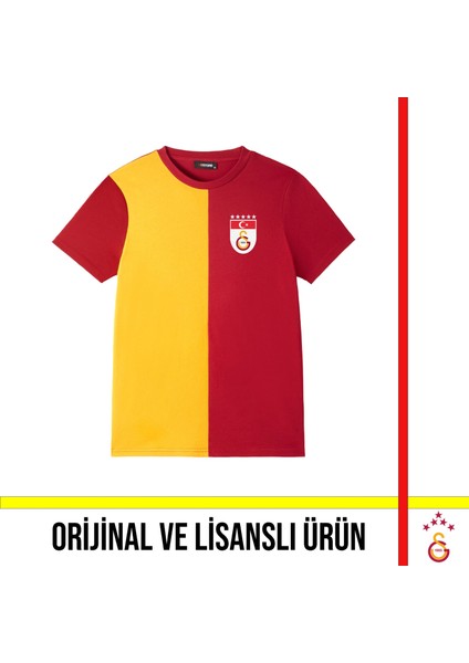 Lisanslı 5 Yıldızlı Parçalı Bayrak Logolu T-Shirt