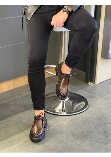 LFR-9009 Derı Merdane Ayakkabı Kahve