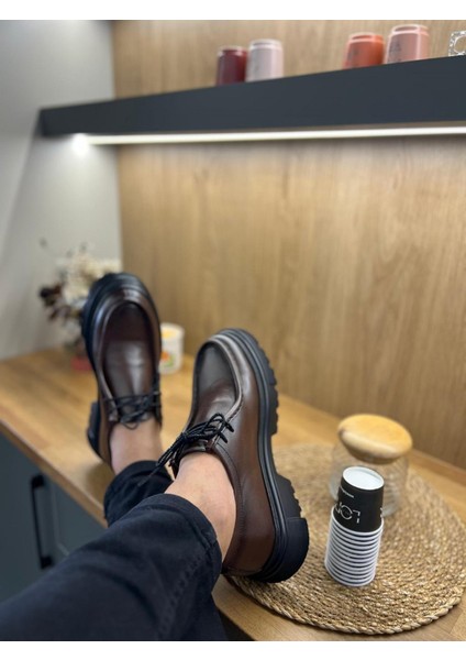 LFR-9009 Derı Merdane Ayakkabı Kahve indirimleri