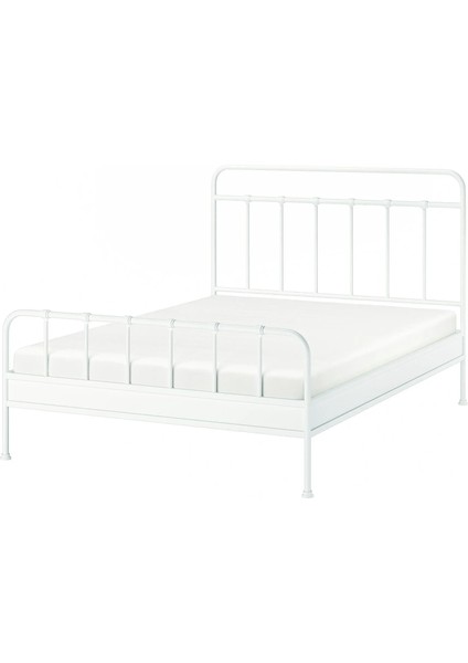 Stjarnö / Luröy Çift Kişilik Karyola Beyaz 160 x 200 Cm