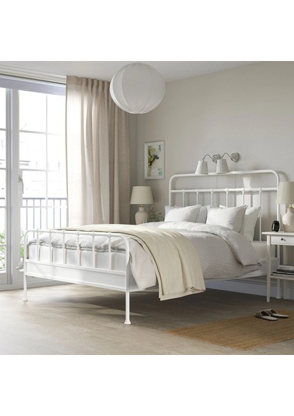 Stjarnö / Luröy Çift Kişilik Karyola Beyaz 160 x 200 Cm modelleri