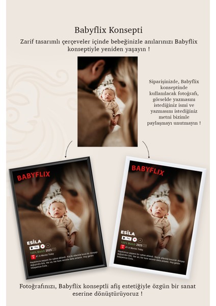 Kişiye Özel Babyflix Film Afiş Anı Tablosu, Lamine Çerçeveli Fotoğraf Baskılı Tablo fiyatları