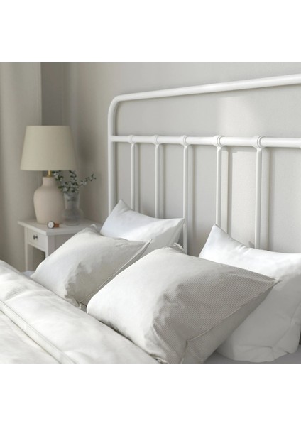 Stjarnö / Luröy Çift Kişilik Karyola Beyaz 160 x 200 Cm