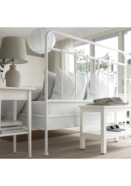 Stjarnö / Luröy Çift Kişilik Karyola Beyaz 160 x 200 Cm