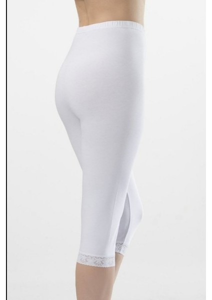 Pamuklu Capri Paçaları Dantelli Büyük Beden Kadın Tayt fiyatları