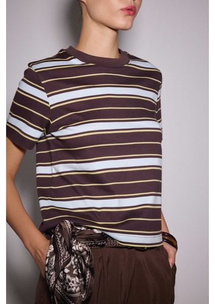 Çizgili Regular Basic Tshirt fiyatları