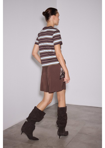 Çizgili Regular Basic Tshirt fırsatları