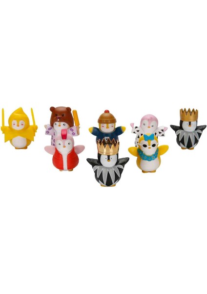 8'li Figür Seti S2 - Kral Taçlı Penguenli Set fiyatları