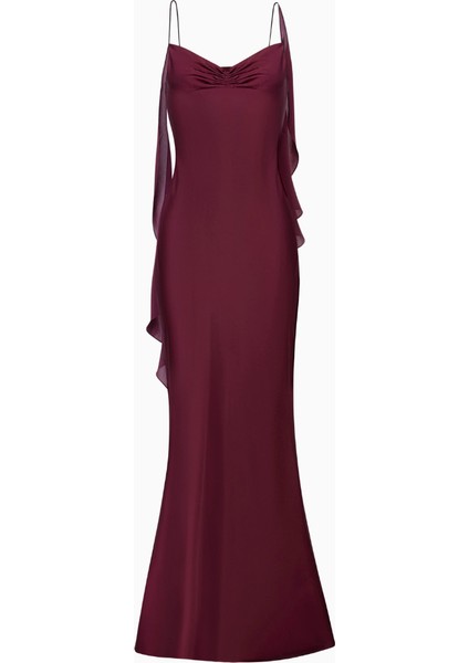 Ruched Bust Satin Slip Dress Büzgü Detaylı Saten Slip Maxi Kadın Elbise fiyatları