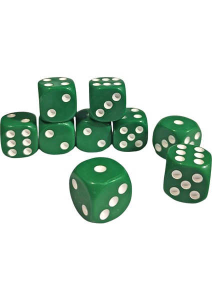 Yeşil Okey Zarı Renkli Masa Oyunları Zarı - 4 Adet modelleri