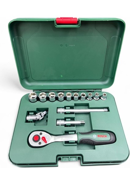 Cırcırlı Lokma Anahtar Seti 1/4'' 14 Parça Bosch 1600A02BY0