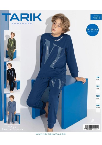 N Y Yazılı Erkek Pijama Takımı Lacivert modelleri