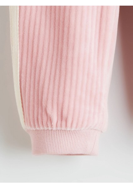 Lcw Kids Pembe Bisiklet Yaka Kız Çocuk Kadife Sweatshirt ve Eşofman Alt fırsatları