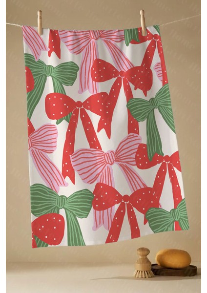 Yılbaşı & Christmas Desenli Tek Taraf Baskılı 3'lü Mutfak Havlusu Kurulama Bezi Seti 60X40 cm fırsatları