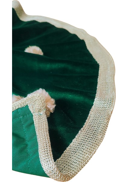 , Yılbaşı Çam Ağacı Altı Örtüsü, Çam Ağacı Ayak Halısı Örtüsü, Yeşil Renk, Kadife, 60 cm fırsatları