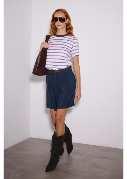 Çizgili Regular Basic Tshirt fırsatları
