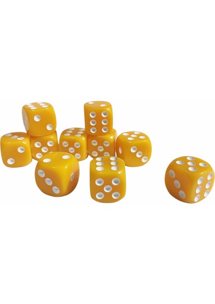 Sarı Okey Zarı Renkli Masa Oyunları Zarı - 4 Adet fiyatları