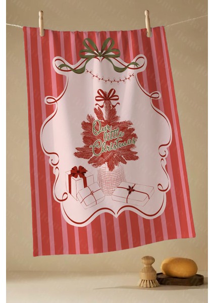 Yılbaşı & Christmas Desenli Tek Taraf Baskılı 4'lü Mutfak Havlusu Kurulama Bezi Seti 60X40 cm fırsatları