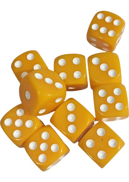 Sarı Okey Zarı Renkli Masa Oyunları Zarı - 2 Adet indirimleri